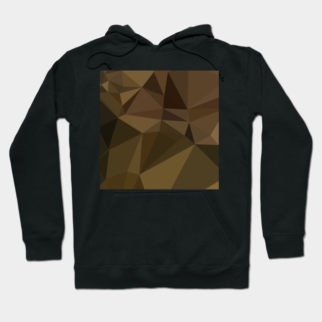 Caput Mortuum Brown Abstract Low Polygon Background Hoodie by retrovectors